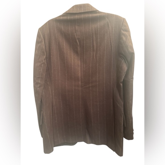 RARE 1970’s PARIS FRANCE PIERRE CARDIN BOUTIQUE Brown Pinstripe Men's Blazer VTG - Picture 4 of 17